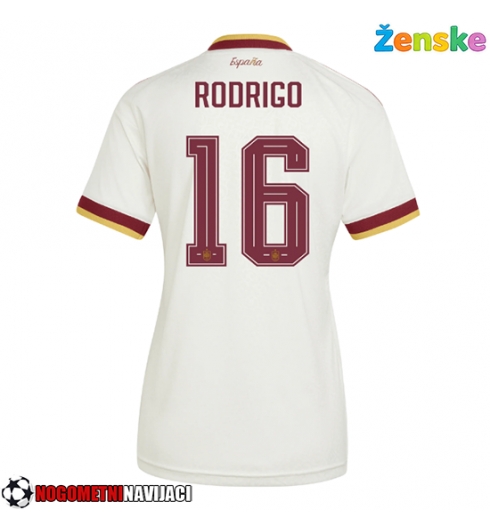 Ženske Nogometnih dresov Španija Rodri Hernandez #16 Gostujoči SP 2026 Kratki rokavi Ženske Nogometnih dresov Španija Rodri Hernandez #16 Gostujoči SP 2026 Kratki rokavi